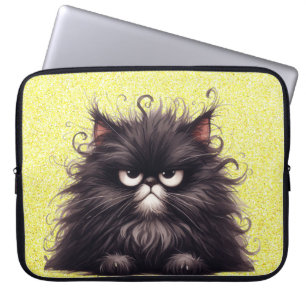 HOUSSE POUR ORDINATEUR PORTABLE GRUMPY FLUFY PETITE CUISINE NOIRE