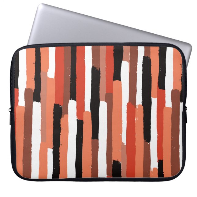 Housse Pour Ordinateur Portable Grunge brushstrokies géométrique sans couture moti (Devant)