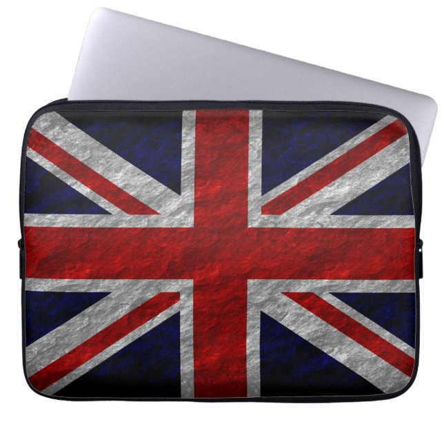 Housse Pour Ordinateur Portable Grunge Royaume-Uni Drapeau 2 (Devant)