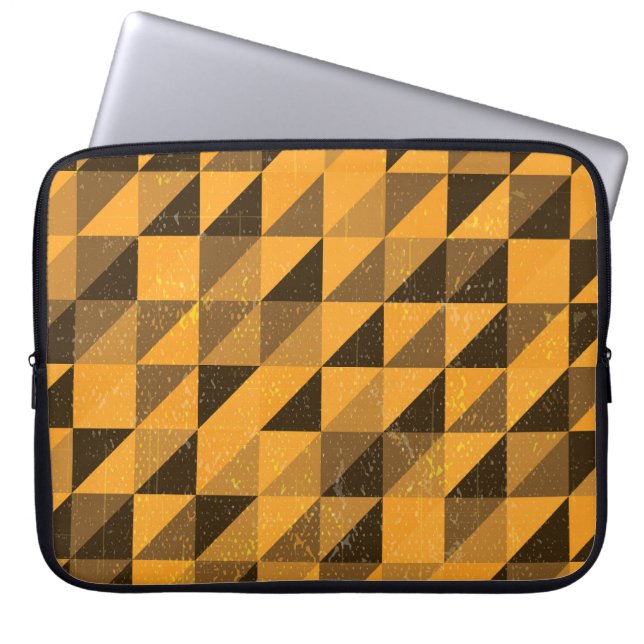 Housse Pour Ordinateur Portable Grunge Triangle : Conception Motif Abstraite (Devant)