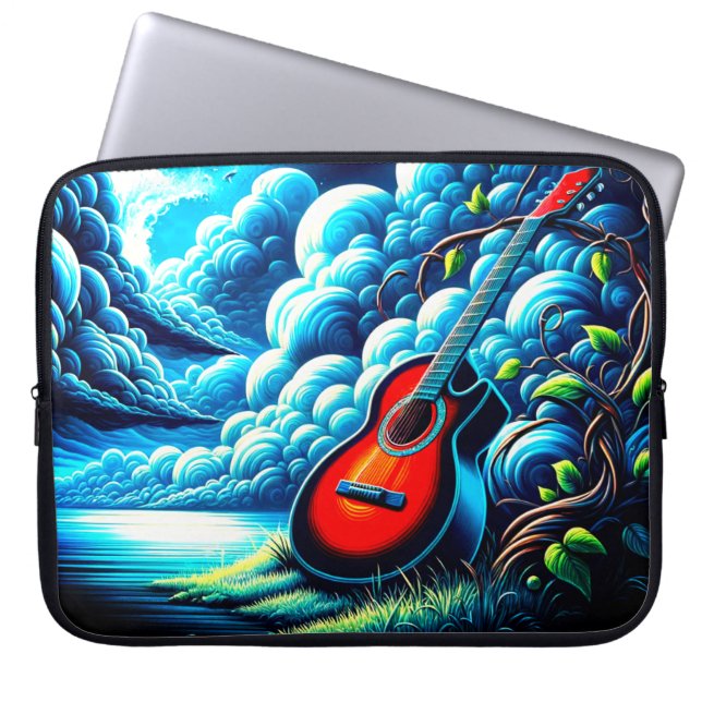 Housse Pour Ordinateur Portable Guitare (Devant)
