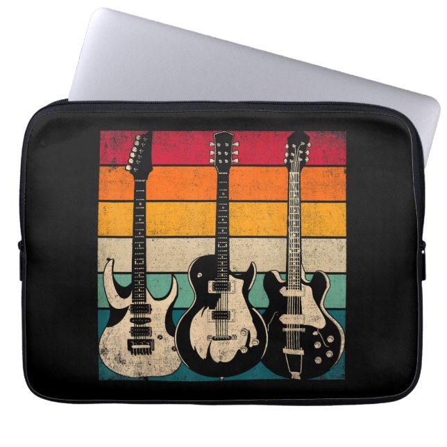 Housse Pour Ordinateur Portable Guitare rétro (Devant)