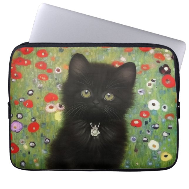 Housse Pour Ordinateur Portable Gustav Klimt Kitten (Devant)