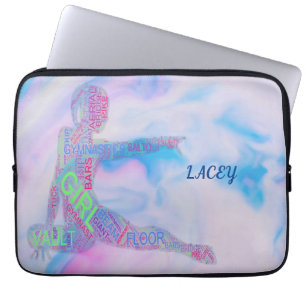 Housse Pour Ordinateur Portable Gymnastique LAPTOP SLEEVE avec nom personnalisé.