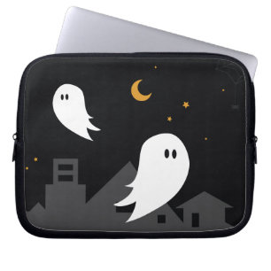 Housse Pour Ordinateur Portable Halloween drôle de dessin animé ville fantôme