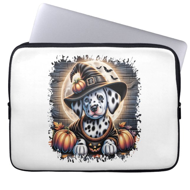 Housse Pour Ordinateur Portable Halloween du chien dalmate (Devant)