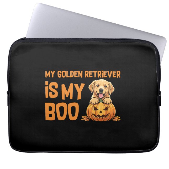 Housse Pour Ordinateur Portable Halloween Golden Retriever (Devant)