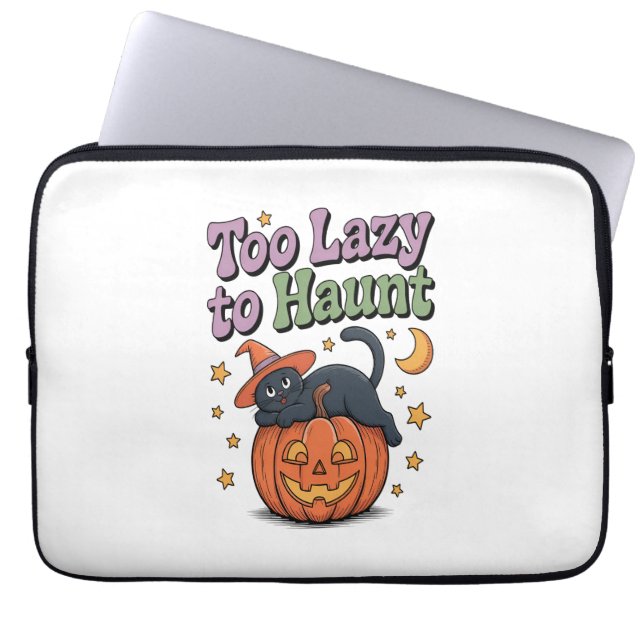 Housse Pour Ordinateur Portable Halloween Lazy Ghost (Devant)