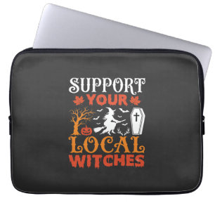 Housse Pour Ordinateur Portable Halloween Soutenez Vos Sorcières Locales Graphique