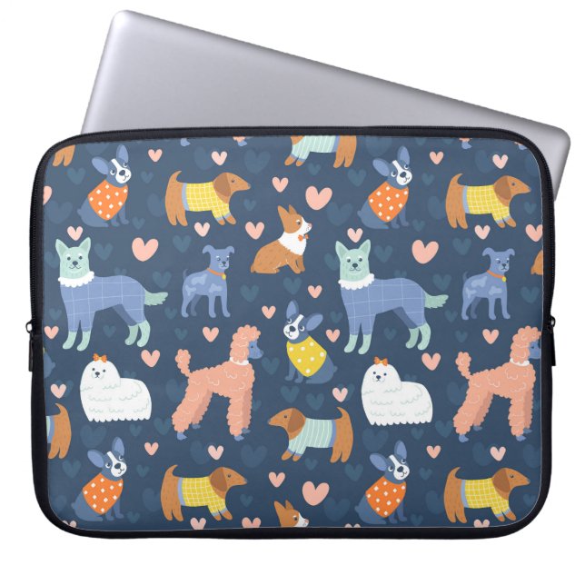 Housse Pour Ordinateur Portable Halloween Spiders Web : Motif sans couture (Devant)