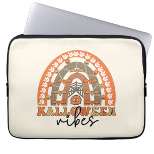 Housse Pour Ordinateur Portable Halloween Vibes Boho Arc-en-ciel Automne Halloween