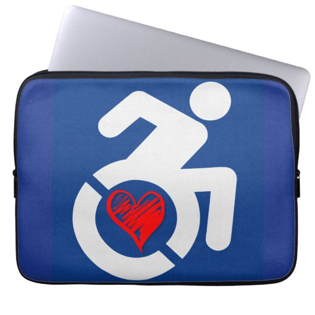 Housse Pour Ordinateur Portable Handicapé d'amour (Devant)