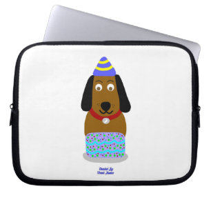 Housse Pour Ordinateur Portable Happy Anniversaire Pup Neoprène Manche Ordinateur 