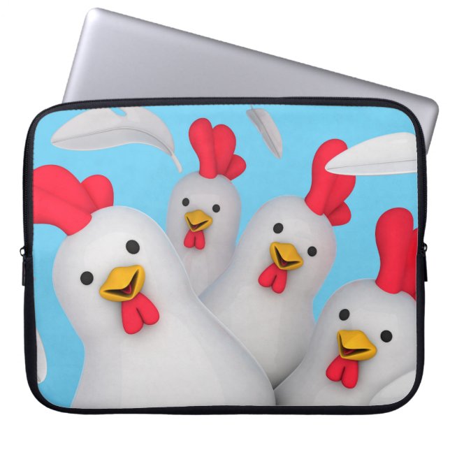 Housse Pour Ordinateur Portable Happy hen clipart (Devant)
