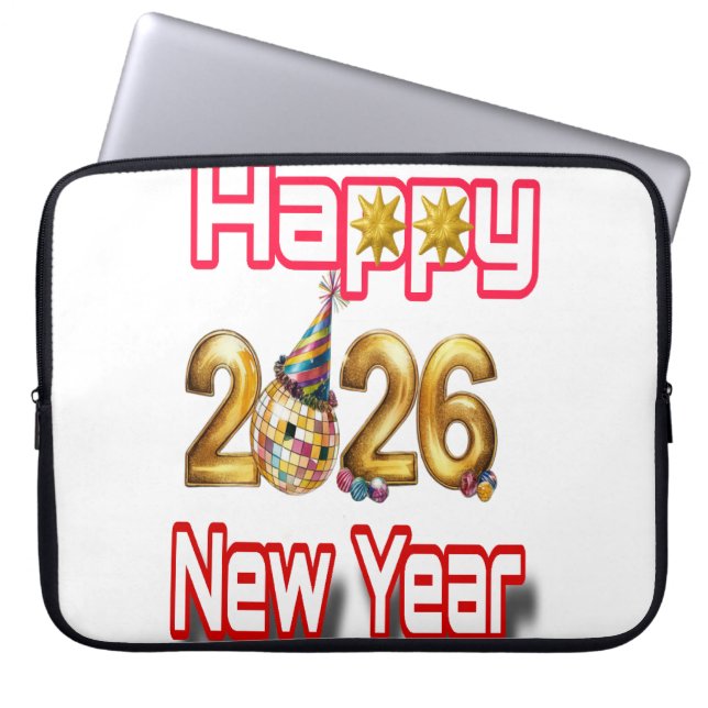 Housse Pour Ordinateur Portable Happy New year  (Devant)
