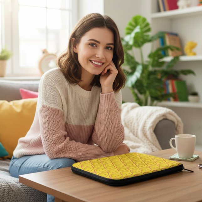 Housse Pour Ordinateur Portable Happy Portable Sleeve (Créateur téléchargé)