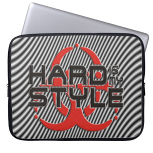 Housse Pour Ordinateur Portable HARD est mon STYLE - bandes noir & blanc