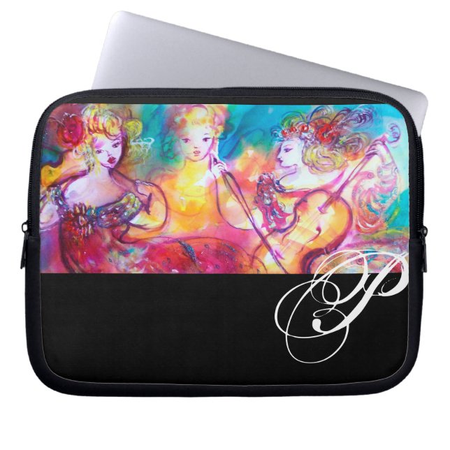 HOUSSE POUR ORDINATEUR PORTABLE HARMONIE TRIO SPRINTEMPS MONOGRAM CONCERT (Devant)