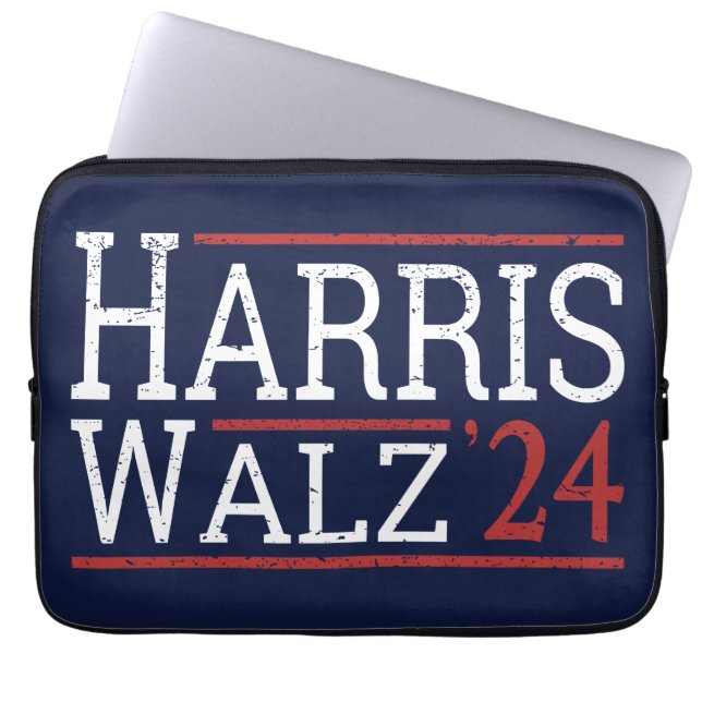 Housse Pour Ordinateur Portable Harris Walz Election 2024 I (Devant)