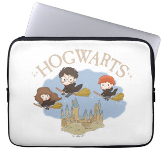 Housse Pour Ordinateur Portable HARRY POTTER™, Hermione, & Ron survolent HOGWARTS™