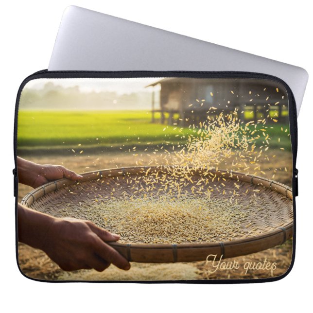 Housse Pour Ordinateur Portable Harvest Grain, Rice Field (Devant)