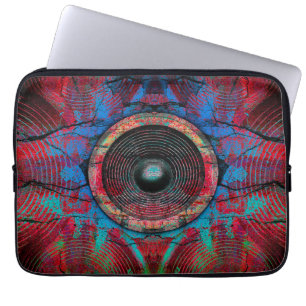 Housse Pour Ordinateur Portable Haut-parleur de musique rouge