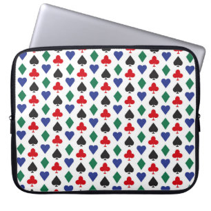 HOUSSE POUR ORDINATEUR PORTABLE HEARTS SPADES CLUBS DIAMONDS ROWS