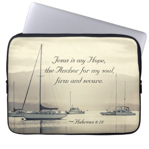 Housse Pour Ordinateur Portable Hébreux 6:19 Jésus est l'Ancre de mon âme,