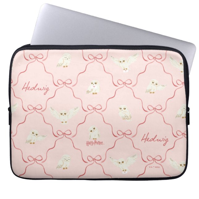 Housse Pour Ordinateur Portable Hedwig Pink Ribbon Pattern (Devant)