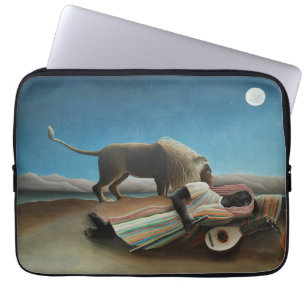 Housse Pour Ordinateur Portable Henri Rousseau Dormir Gitan Lion Peinture