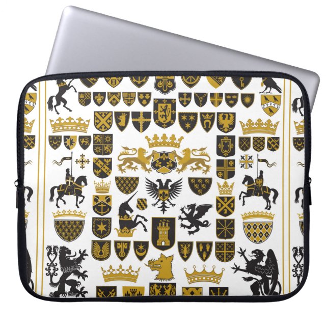 Housse Pour Ordinateur Portable HÉRALDRY Crêtes et symboles (Devant)