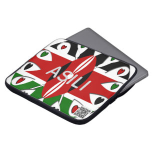 Housse Pour Ordinateur Portable Héritage du Kenya Asili Origine Drapeau personna
