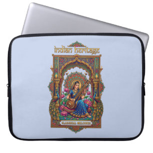 Housse Pour Ordinateur Portable Héritage Indien : Musicien Classique Art de la Vee