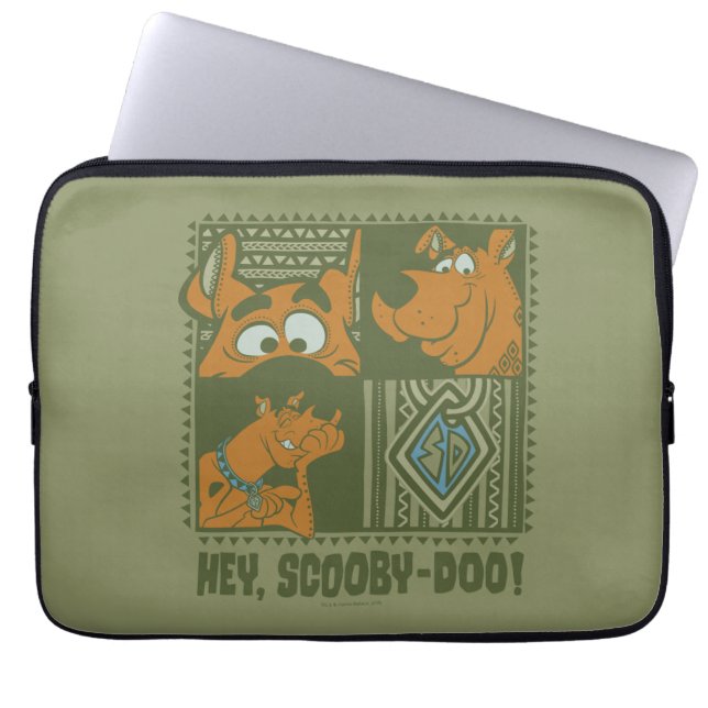 Housse Pour Ordinateur Portable Hey Scooby-Doo Carré tribal Graphic (Devant)