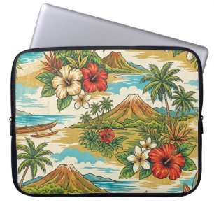 Housse Pour Ordinateur Portable Hibiscus Island Hawaiian Scenic - Combinaison humi