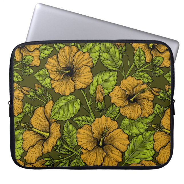 Housse Pour Ordinateur Portable hibiscus jaune (Devant)