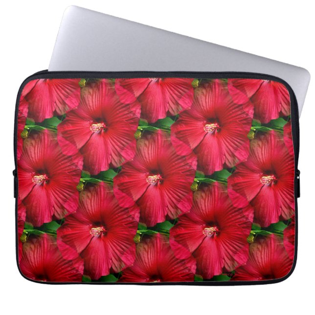 Housse Pour Ordinateur Portable Hibiscus rouge....... (Devant)