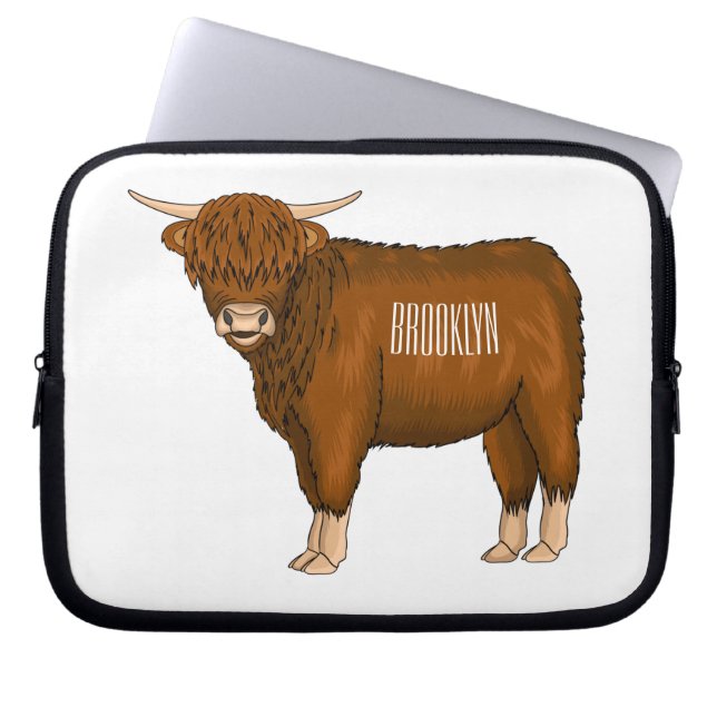 Housse Pour Ordinateur Portable Highland cow (Devant)