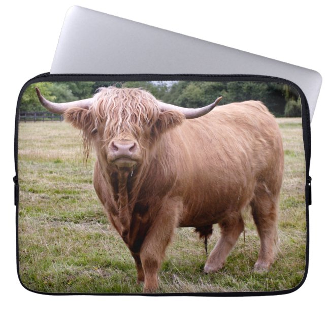Housse pour ordinateur portable Highland Cow (Devant)