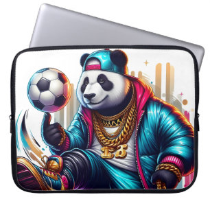 Housse Pour Ordinateur Portable Hip Hop Panda Football de Soccer Été Sports