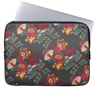 Housse Pour Ordinateur Portable Hippie Soul Trier Champignon Vintage été
