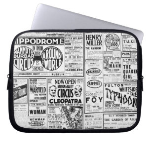 Housse Pour Ordinateur Portable HIPPODROME de Barnum Bailey Eddie Foy d'AMUSEMENTS