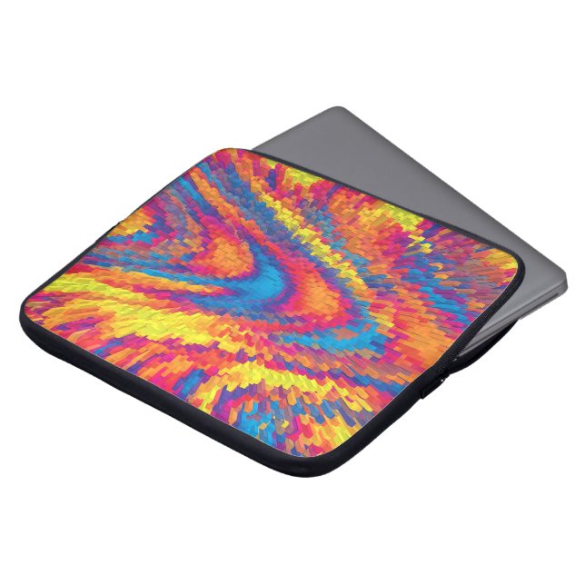 Housse Pour Ordinateur Portable Hippy Swirls...... (Devant haut)