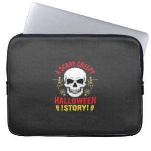 Housse Pour Ordinateur Portable Histoire crânienne effrayante et flippante pour Ha