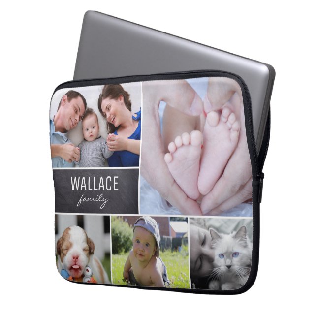 Housse Pour Ordinateur Portable "Histoires de famille" Photo personnalisée Coque a (devant gauche)