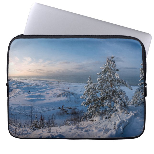 Housse Pour Ordinateur Portable Hiver neigeux Côte balte (Devant)