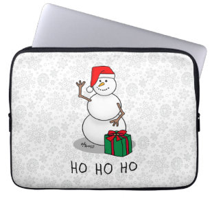 Housse Pour Ordinateur Portable Ho Ho Joyeux Noël Père Noël mignonne Snowman