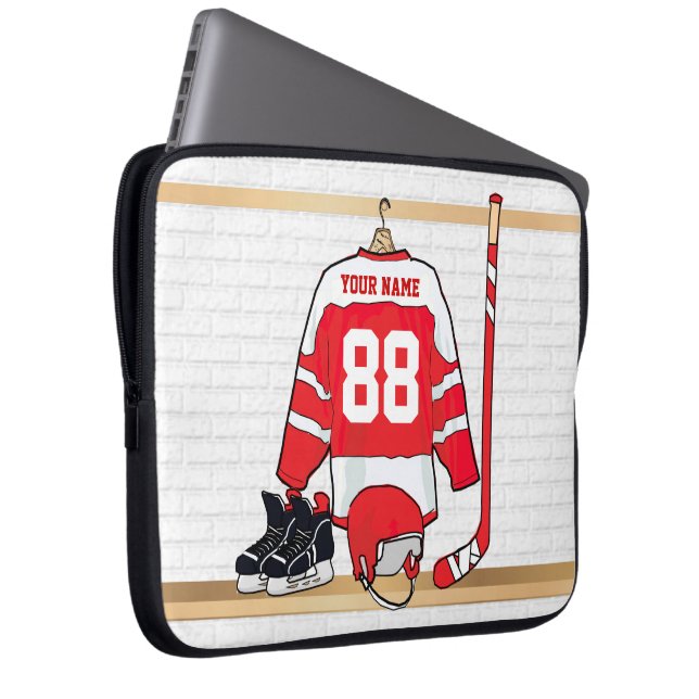 Housse Pour Ordinateur Portable Hockey sur glace du Jersey (Devant droit)