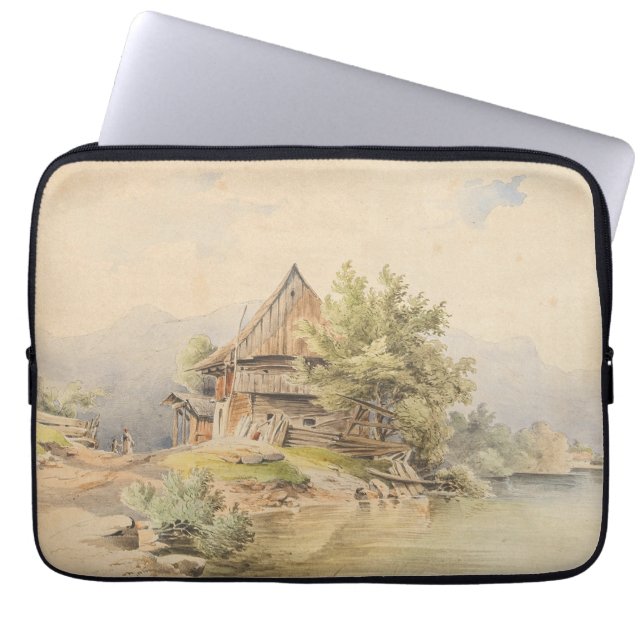 Housse Pour Ordinateur Portable Holzhütte am See - Carl Lafite (Devant)