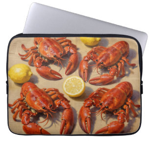 Housse Pour Ordinateur Portable Homard bouilli frais Fête du citron Journal